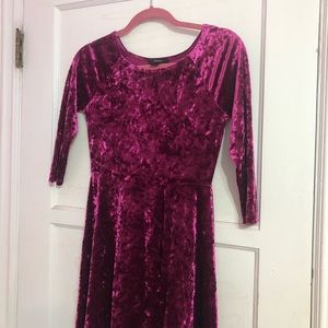 PINK VELVET DRESS